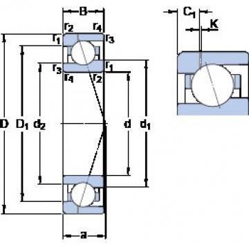 SKF 71919 ACE/P4AH1 angular contact ball bearings