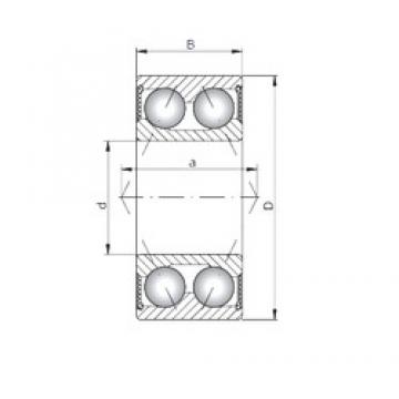 ISO 3805-2RS angular contact ball bearings