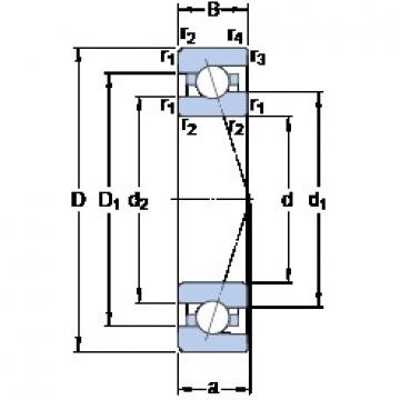 SKF 7019 ACE/HCP4A angular contact ball bearings